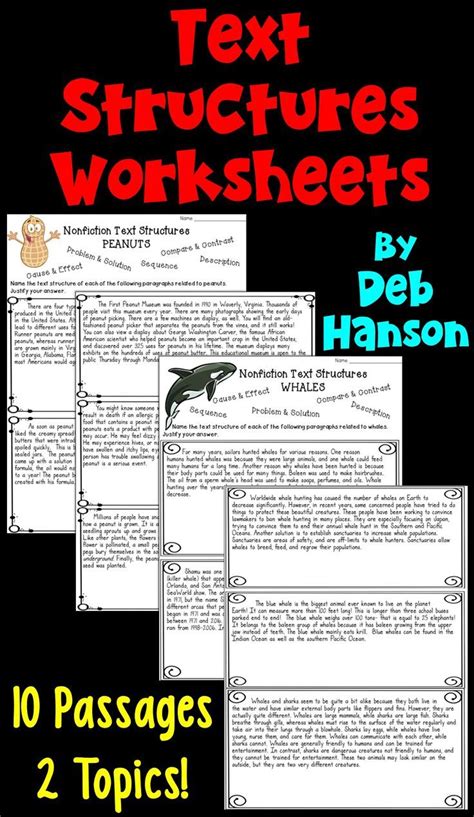 Pdf Free Resources For Text Structure Teaching With Nonfiction Text Structure Worksheet - Nonfiction Text Structure Worksheet