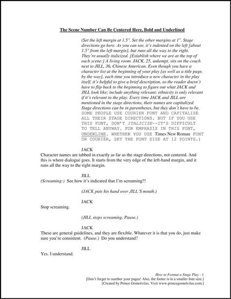 Pdf General Formatting Guidelines For Stage Play Manuscripts Writing A Play Format - Writing A Play Format
