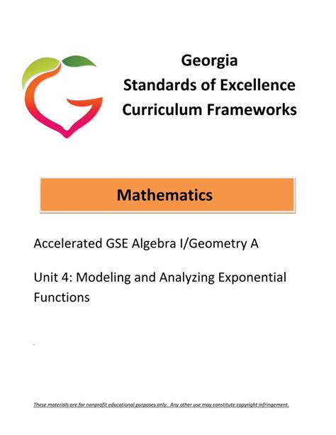 Pdf Georgia Standards Of Excellence Curriculum Frameworks Mathematics 5th Grade Math Standards Ga - 5th Grade Math Standards Ga