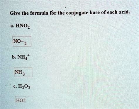 Pdf Give Formulas For Conjugate Acids And Bases Conjugate Acid Base Worksheet - Conjugate Acid Base Worksheet