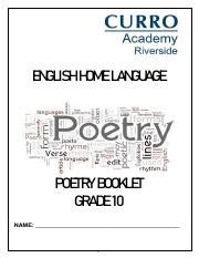 Pdf Grade 10 Poetry Booklet 2020 Alexandra High Grade 10 Poetry Unit - Grade 10 Poetry Unit