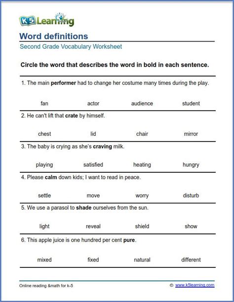Pdf Grade 2 Vocabulary Worksheet K5 Learning Suffix Worksheets Second Grade - Suffix Worksheets Second Grade