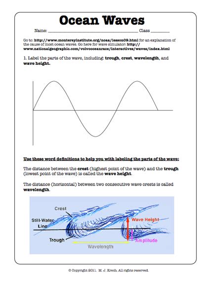 Pdf Grade 4 Waves S15 V5 2 Center Waves Worksheet For 4th Grade - Waves Worksheet For 4th Grade