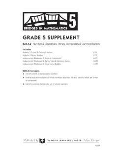 Pdf Grade 5 Supplement Math Learning Center Prime And Composite Number Worksheet - Prime And Composite Number Worksheet