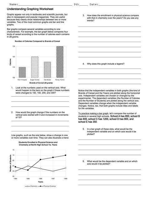 Pdf Graphing In Science Weebly Science Graph Worksheets - Science Graph Worksheets