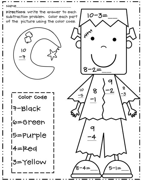 Pdf Halloween Addition And Subtraction K5 Learning Halloween Equations Answer Sheet - Halloween Equations Answer Sheet