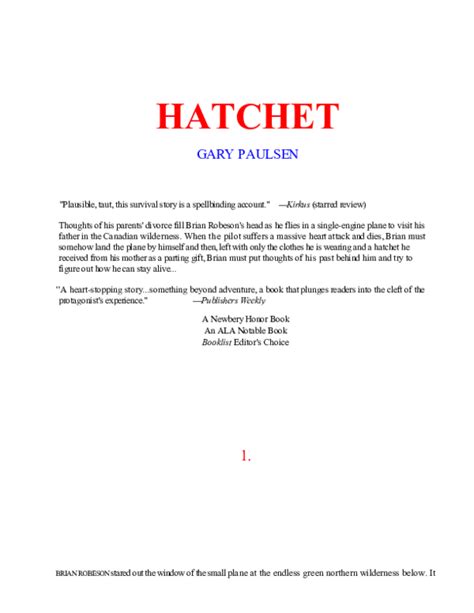 Pdf Hatchet