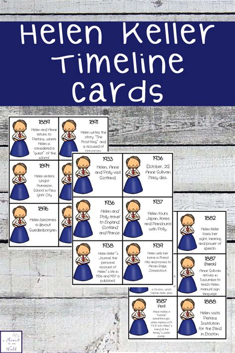 Pdf Helen Keller Timeline Cards Simple Living Creative Helen Keller Timeline Worksheet - Helen Keller Timeline Worksheet