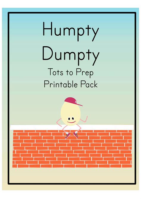 Pdf Humpty Dumpty To Simple Living Creative Learning Humpty Dumpty Poem Printable - Humpty Dumpty Poem Printable