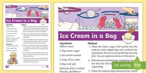 Pdf Ice Cream In A Bag Experiments Ag Science Experiments Ice Cream - Science Experiments Ice Cream