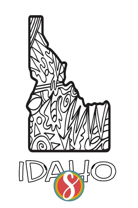 Pdf Idaho Coloring Pages And Printables For Kids Idaho State Flag Coloring Page - Idaho State Flag Coloring Page
