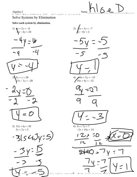 Pdf Infinite Algebra 2 Solving Systems Of Equations Solving Matrix Equations Worksheet - Solving Matrix Equations Worksheet