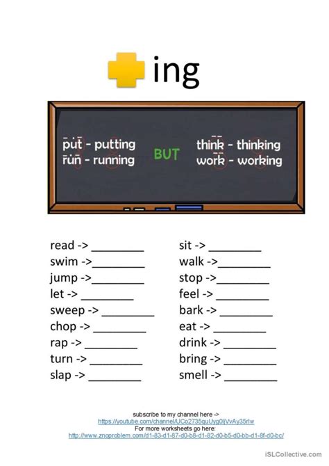 Pdf Ing Words Worksheet Fill In The Blanks Ing Words First Grade Worksheet - Ing Words First Grade Worksheet