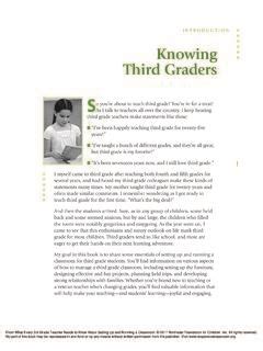 Pdf Introduction Knowing Third Graders Responsive Classroom 3rd Grade Teaching - 3rd Grade Teaching