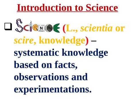 Pdf Introduction To Science Researchgate Parts Of Science - Parts Of Science