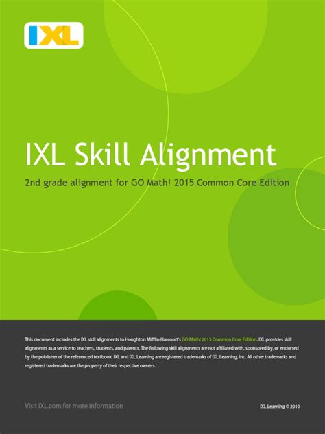 Pdf Ixl Skill Alignment Go Math 8th Grade Go Math 8th Grade - Go Math 8th Grade