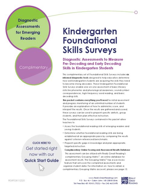 Pdf Kindergarten Foundational Skills Survey Really Great Reading Reading Interest Survey Kindergarten - Reading Interest Survey Kindergarten