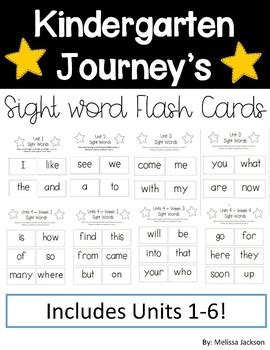 Pdf Kindergarten Journeys Sight Word Flash Cards Beaver Kindergarten Sight Words Flash Cards - Kindergarten Sight Words Flash Cards