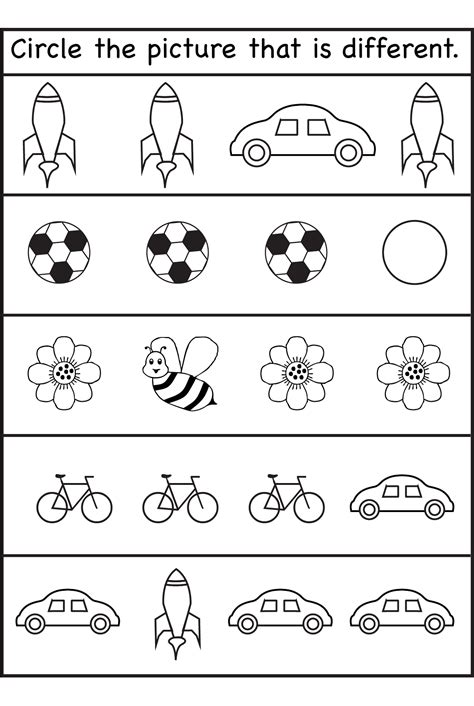 Pdf Kindergarten Same Different Worksheet K5 Learning Which One Is Different Worksheet - Which One Is Different Worksheet