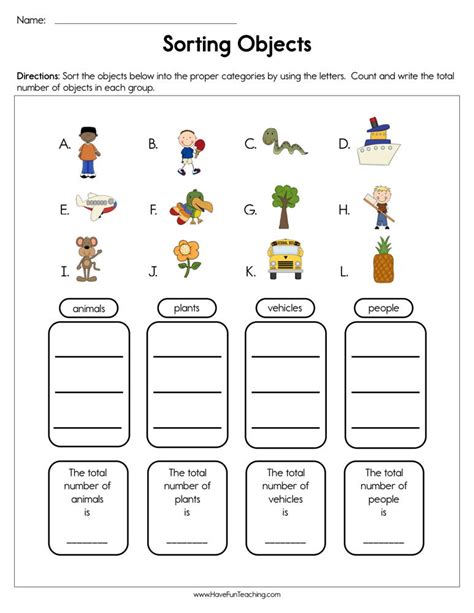 Pdf Kindergarten Sorting Worksheet K5 Learning Sorting Worksheets Kindergarten - Sorting Worksheets Kindergarten