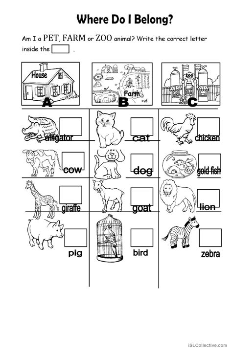Pdf Kindergarten Unit 1 Pets Farm Animals And Kindergarten Animal Unit - Kindergarten Animal Unit