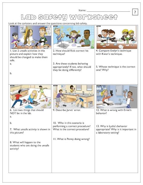 Pdf Lab Safety Worksheet Dixie Middle School Science Lab Safety Activity Middle School - Lab Safety Activity Middle School