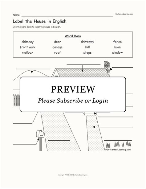 Pdf Label The House K5 Learning Labeling Worksheets For Kindergarten - Labeling Worksheets For Kindergarten