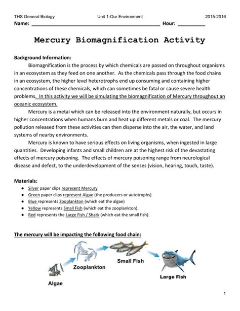 Pdf Lesson 7 Biomagnification Amazing World Of Science Biomagnification Worksheet Answers - Biomagnification Worksheet Answers