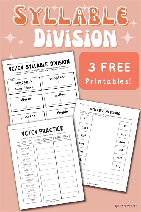 Pdf Lesson Plan Syllable Division Vccv Words Vccv Words Worksheet - Vccv Words Worksheet