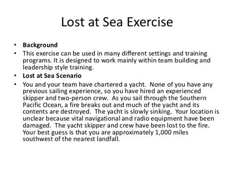Pdf Lost At Sea Exercise Unc Gillings School Lost At Sea Individual Worksheet - Lost At Sea Individual Worksheet