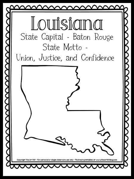 Pdf Louisiana The Art Kit Louisiana State Flag Coloring Page - Louisiana State Flag Coloring Page