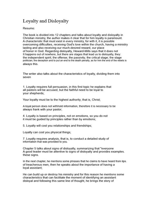 Pdf Loyalty And Disloyalty By Dag Heward Mills