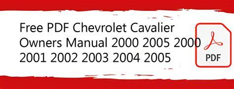 pdf manual 2003 chevy cavalier repair manual
