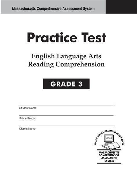 Pdf Mcas Practice Test English Language Arts Grade 5th Grade Prep - 5th Grade Prep