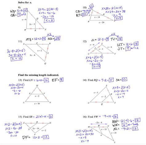 Pdf Midsegment Theorem Mr Meyers Math Triangle Midsegment Theorem Worksheet - Triangle Midsegment Theorem Worksheet