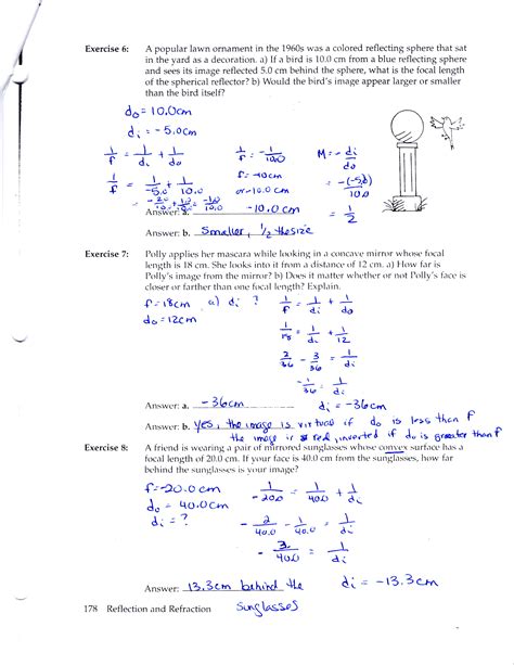 Pdf Mirror Equation Worksheet Jc Schools Curved Mirror Worksheet - Curved Mirror Worksheet