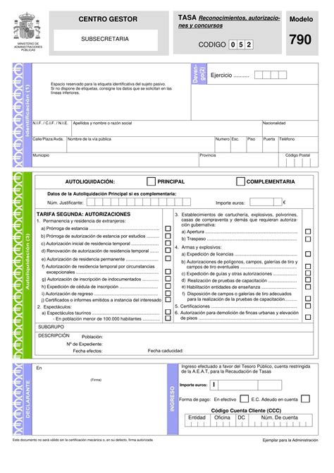 Pdf Modelo 790