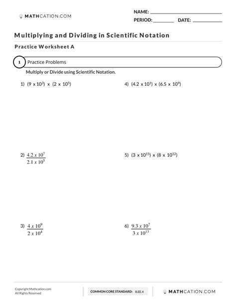 Pdf Multiplying And Dividing In Scientific Notation 8th Scientific Notation Multiplication And Division Worksheet - Scientific Notation Multiplication And Division Worksheet