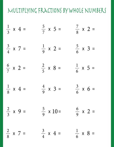Pdf Multiplying Fractions By Whole Numbers Common Core Sheets Fractions - Common Core Sheets Fractions