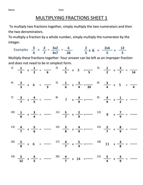 Pdf Multiplying Fractions Practice K5 Learning 5th Grade Multiply Fractions Worksheet - 5th Grade Multiply Fractions Worksheet
