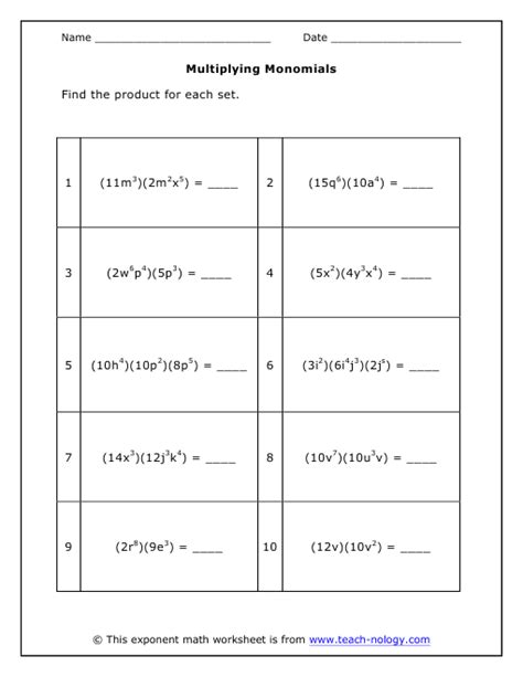 Pdf Multiplying Monomials And Powers Of Monomials Mississippi Simplifying Monomials Worksheet - Simplifying Monomials Worksheet