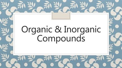 Pdf Name Date Organic Amp Inorganic Compounds Minersville Inorganic Vs Organic Worksheet Answers - Inorganic Vs Organic Worksheet Answers