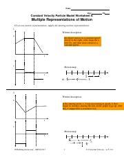 Pdf Name Date Pd Constant Velocity Particle Model Constant Velocity Worksheet 1 Answers - Constant Velocity Worksheet 1 Answers