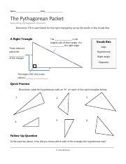 Pdf Name Date The Pythagorean Packet Mrs Regan Pythagorean Theorem Practice Worksheet Key - Pythagorean Theorem Practice Worksheet Key