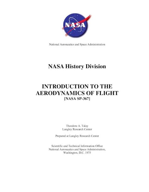 Pdf Nasa History Division Introduction To The Aerodynamics Science Behind Airplanes - Science Behind Airplanes