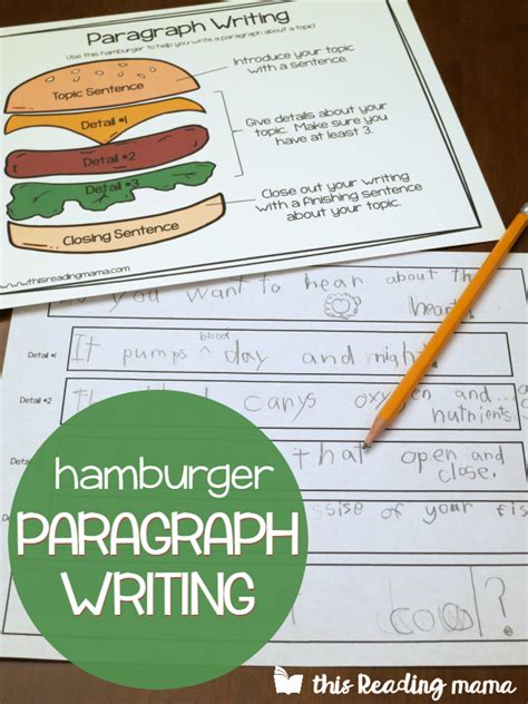 Pdf Paragraph Writing This Reading Mama Hamburger Paragraph Worksheet - Hamburger Paragraph Worksheet