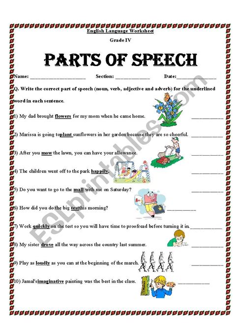 Pdf Parts Of A Sentence Grade 1 Grammar Part Of A Sentence Worksheet - Part Of A Sentence Worksheet