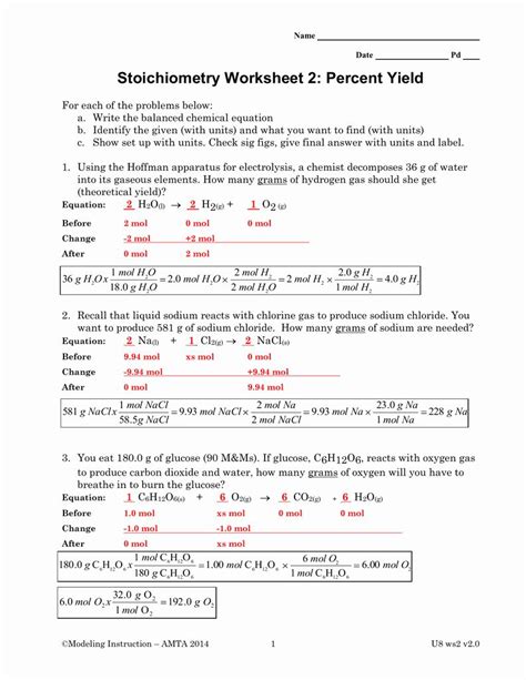 Pdf Percent Yield Worksheet Everett Community College Stoichiometry Percent Yield Calculations Worksheet Answers - Stoichiometry Percent Yield Calculations Worksheet Answers