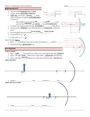 Pdf Physics 11 06 Image Formation By Mirrors Curved Mirror Worksheet - Curved Mirror Worksheet