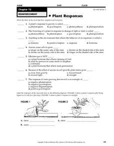 Pdf Plant Responses Mrs Demino X27 S Science Plant Responses Worksheet - Plant Responses Worksheet